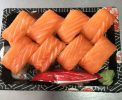 Aguacate, cangrejo y salmón